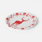 Rood en wit kerstpapier Bord (Gekanteld)