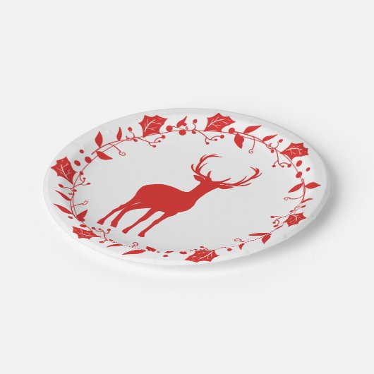 Rood en wit kerstpapier Bord (Gekanteld)