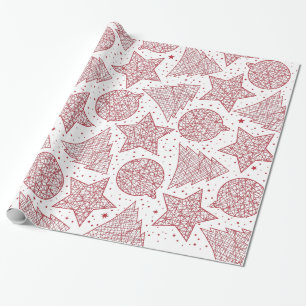 Rood en wit kerstpatroon — Gift Wrap Cadeaupapier