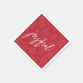 Rood en wit kerstpatroonpapier servetten (Hoek)