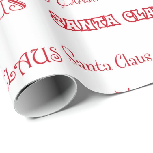 Rood en wit kerstscript cadeaupapier (Rol Hoek)