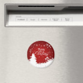 rood en wit kerstscript magneet (Insitu (Vaatwasser))