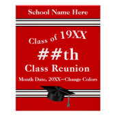 rood en wit, klasse reünie Posters Perfect Poster (Voorkant)