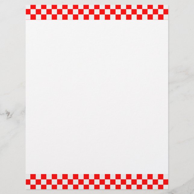 Rood en wit Klassieke Checkerboard door STaylor (Voorkant)