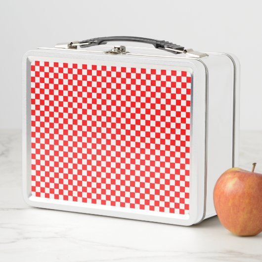 Rood en wit Klassieke Checkerboard door STaylor (In situ)
