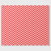 Rood en Wit Klein Grootte Chevron Strepen Cadeaupapier (Vlak)