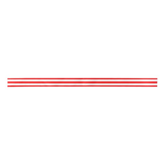 Rood en Wit Klein Horizontaal Streepjeslint Lint (Voorkant)