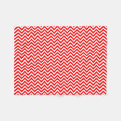 Rood en Wit Kleine Grootte Verticale Chevron Fleece Deken (Voorkant (Horizontaal))