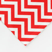 Rood en Wit Kleine Grootte Verticale Chevron Fleece Deken (Hoek)