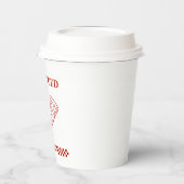 Rood en wit Let's Get Sauced Bachelorette Papieren Bekers (Links)