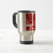 Rood en wit licht reisbeker (Voorkant links)