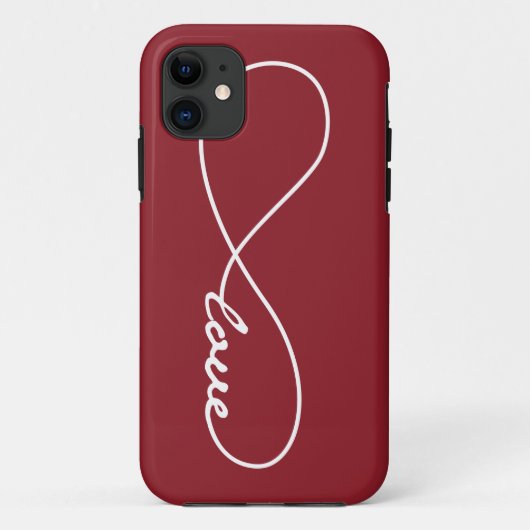Rood en wit liefdesoneindig iPhone draagtas Case-Mate iPhone Case (Achterkant)