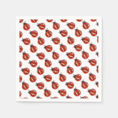 Rood en wit lieveheersbeestjes papieren servetten (Voorkant)