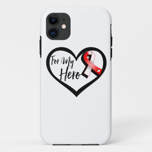 Rood en wit lintje voor mijn helm Case-Mate iPhone case (Achterkant)