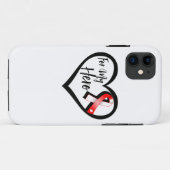 Rood en wit lintje voor mijn helm Case-Mate iPhone case (Achterkant (horizontaal))