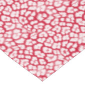 Rood en wit luipaardprint tafelkleed (Gekanteld)