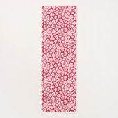 Rood en wit luipaardprint yogamat (Achterkant)