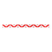 Rood en Wit Medium Horizontaal Chevron Lint (Voorkant)