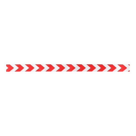 Rood en Wit Medium Verticaal Chevron Lint (Voorkant)