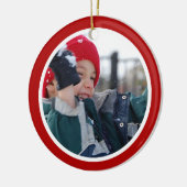 Rood en wit - met één zijde keramisch ornament (Links)