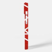 Rood en wit mozaïekpatroon Case-Mate iPhone case (Achterkant / Links)