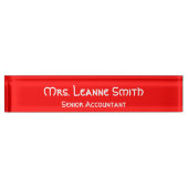 Rood en wit naambordje (Voorkant)