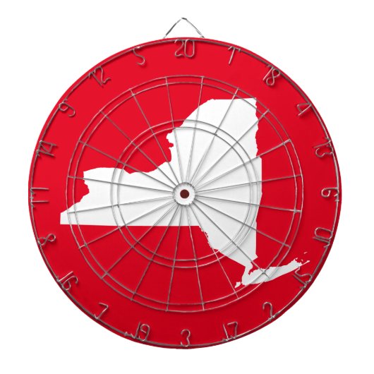 Rood en wit New York Dartbord (Voorkant)