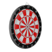 Rood en wit op zwart dartbord (Voorkant Links)