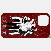 rood en wit op zwarte LAUGHING OH BOYS Case-Mate iPhone Case (Achterkant (horizontaal))