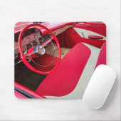 Rood en wit oude auto muismat (Met muis)