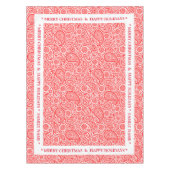 Rood en wit  paisleypatroon tafelkleed (Voorkant)