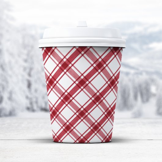 Rood en wit papieren bekers