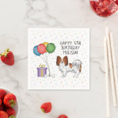 Rood en wit papillon Cute Dog - Birthday Servet (Insitu)