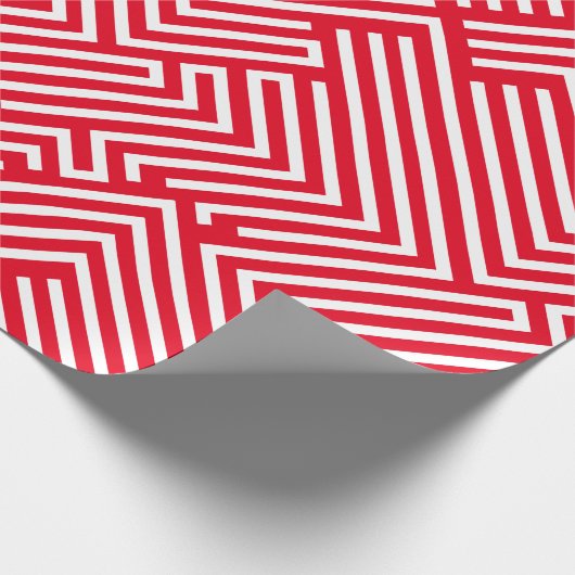 Rood en wit patroon cadeaupapier (Hoek)