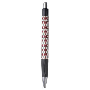 Rood en wit patroon pen