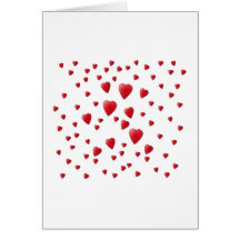 Rood en wit patroon van liefdesharten.