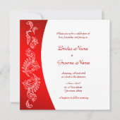 Rood en wit patroon Weddenschap Kaart (Voorkant)