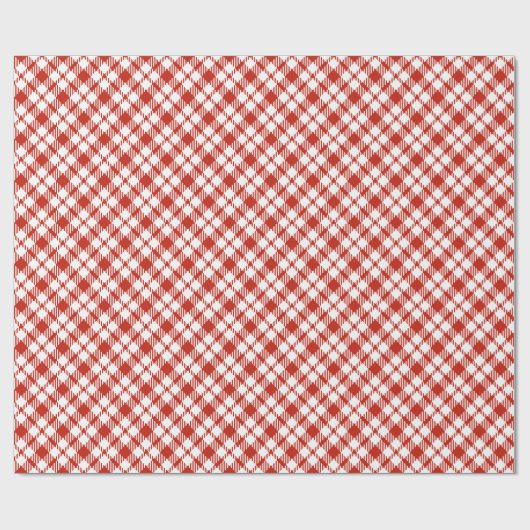 Rood en wit Plaid Pizza Baby shower Wrapping Pap Cadeaupapier (Vlak)