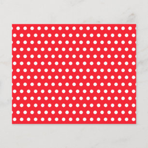 Rood en wit poka stip patroon. Spottig.
