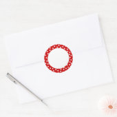Rood en wit polka dot label (Envelop)
