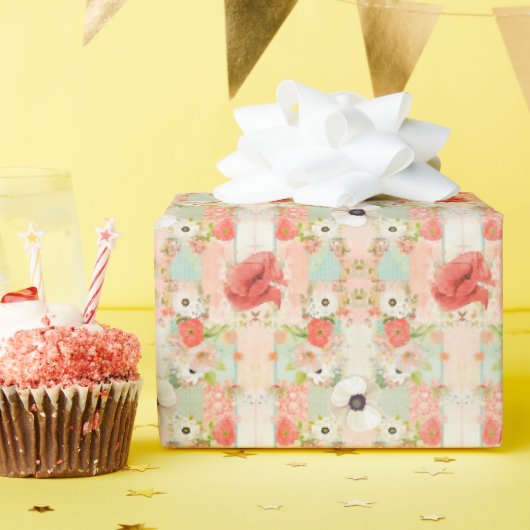 Rood en Wit Poppy Cadeaupapier (Verjaardagsfeest)