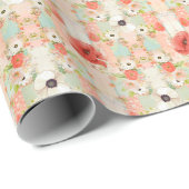 Rood en Wit Poppy Cadeaupapier (Rol Hoek)