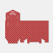 Rood en Wit Quilted Polka Dots Bedankdoosjes (Uitgevouwen)
