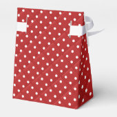 Rood en Wit Quilted Polka Dots Bedankdoosjes (Achterkant)
