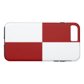 Rood en wit rechthoeken iPhone 8 Plus Tough Hoesje (Achterkant (Horizontaal))