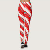 Rood en wit regimentsstrepen leggings (Achterkant)