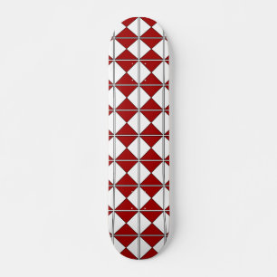 Rood en wit Retro  Skateboard