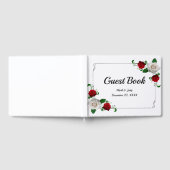 Rood en wit Roos kerstfeest Gastenboek (Volledig)