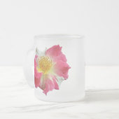 Rood en wit Roos Matglas Koffiemok (Voorkant links)