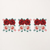 Rood en wit Roos Yogamat (Achterkant (horizontaal))